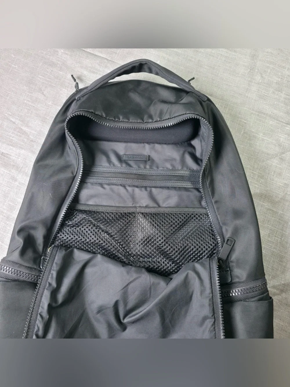 Lululemon Daily Multi-Pocket Canvas Backpack Black Laptop Bag EUC